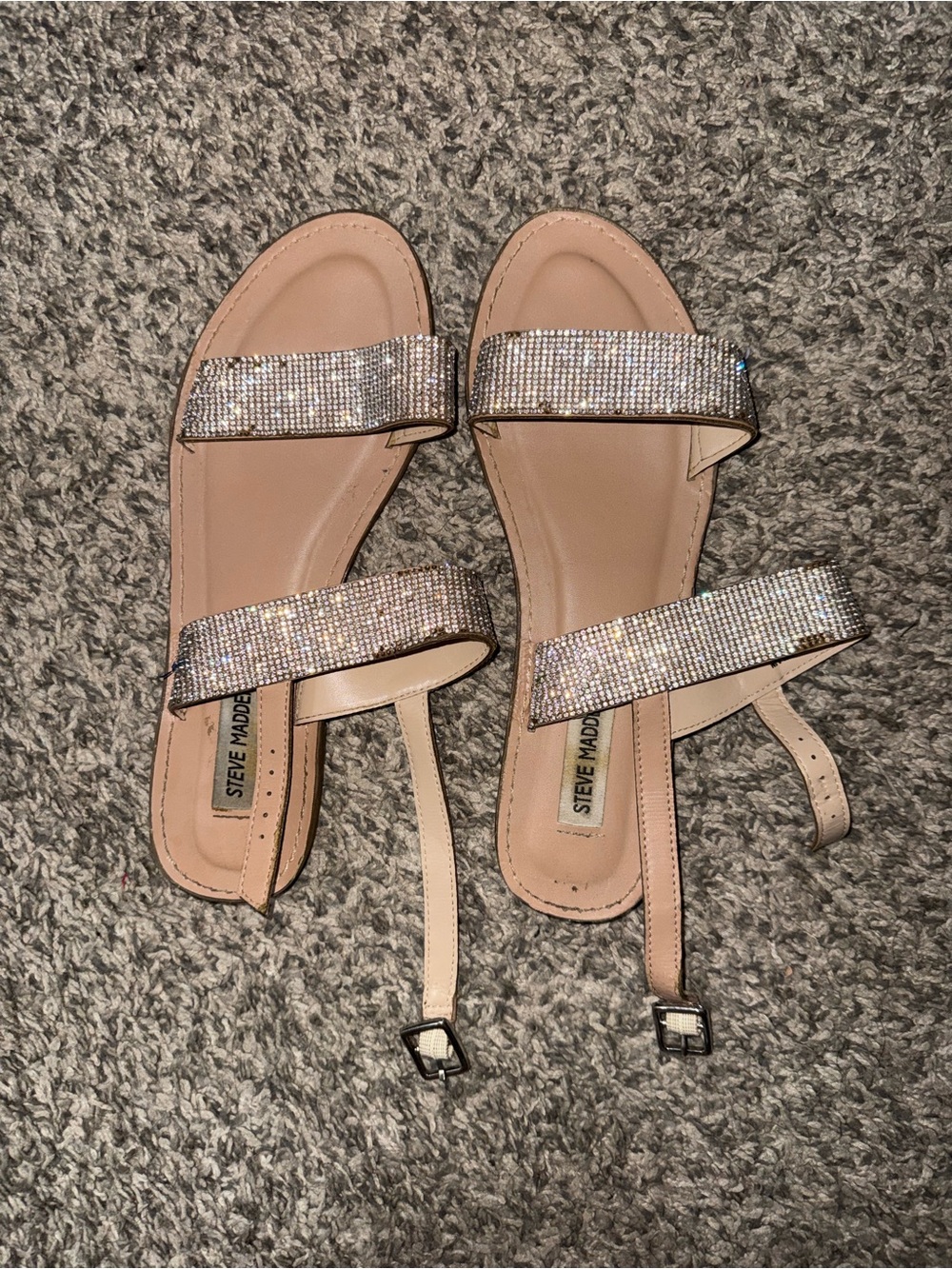 Steve Madden Women's Rhinestone Flat Sandals
